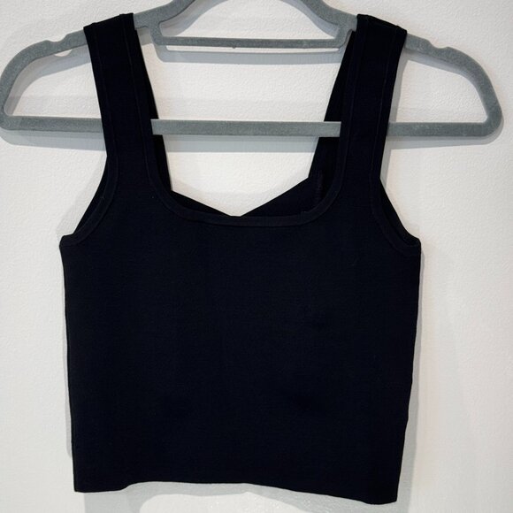 Express Black Criss Cross Crop Top - Picture 3 of 4